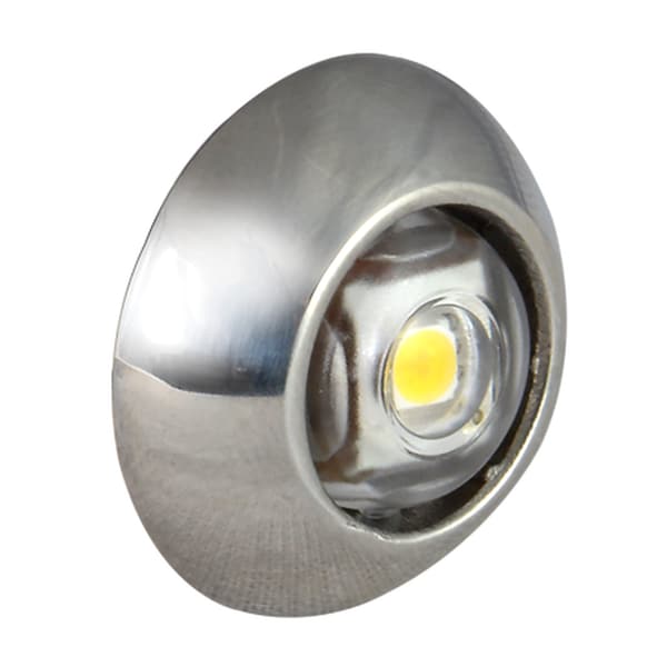 Exuma Courtesy Light - Polished Stainless Housing - Blue Light